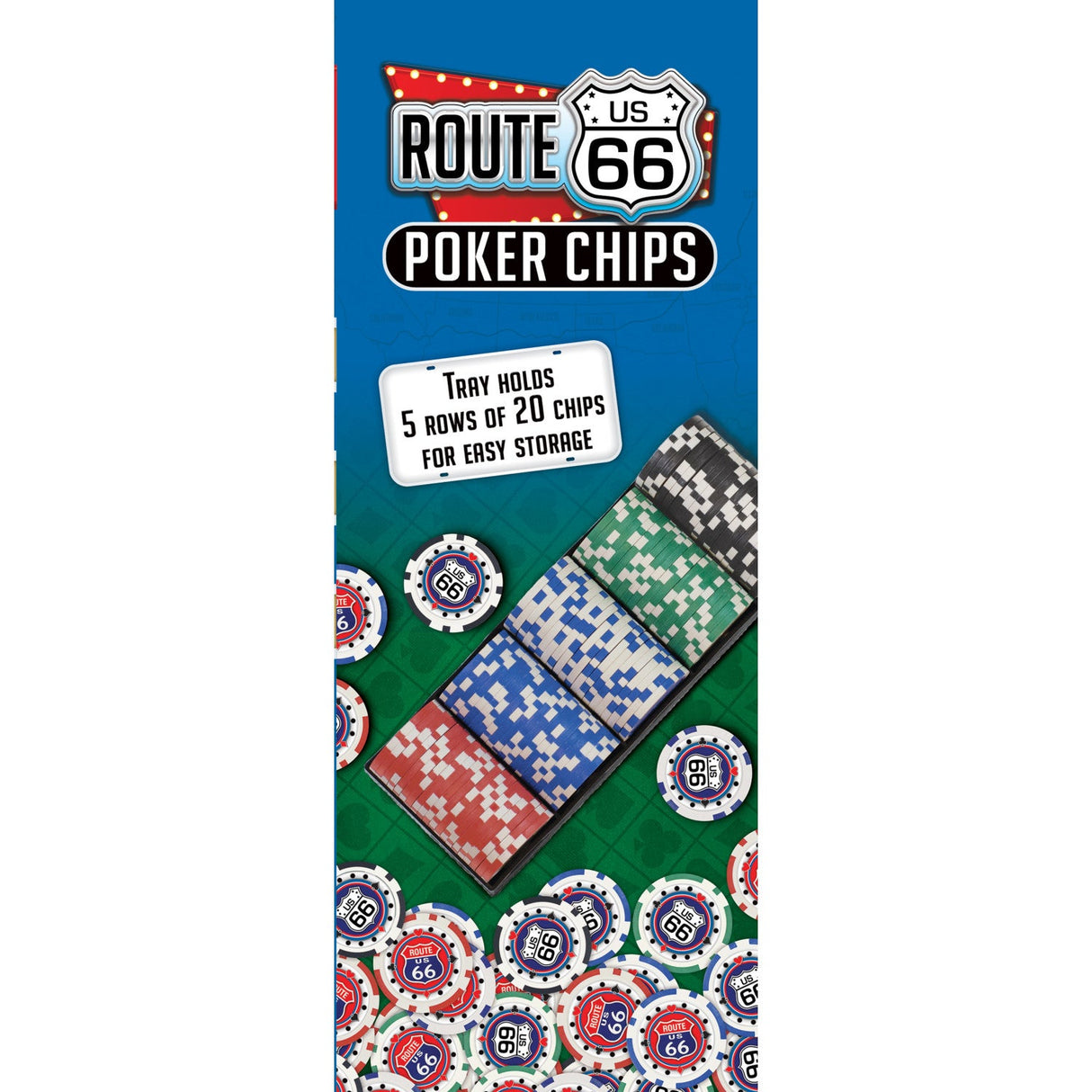 Route 66 100 Piece Poker Chips by MasterPieces Puzzle Company INC