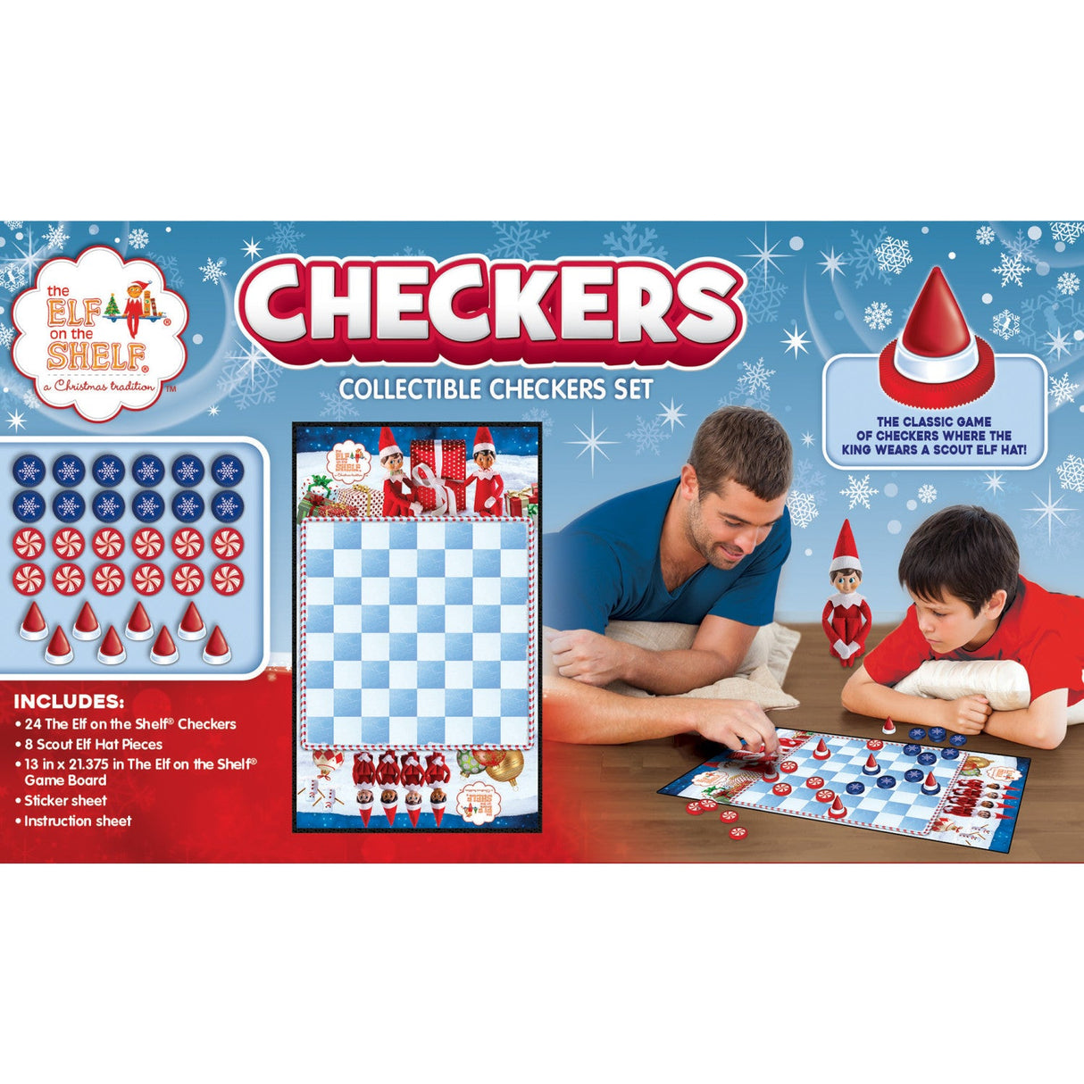 Elf on the Shelf Checkers Board Game by MasterPieces Puzzle Company INC