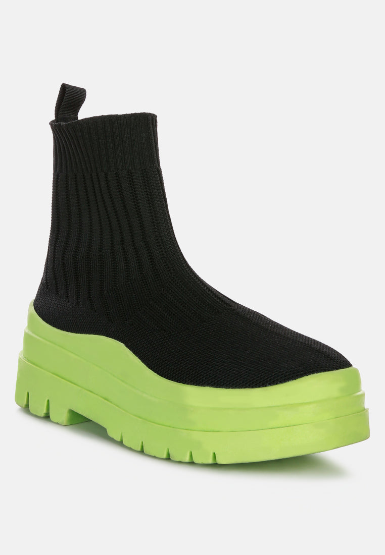 quavo knitted platform chunky boots by London Rag