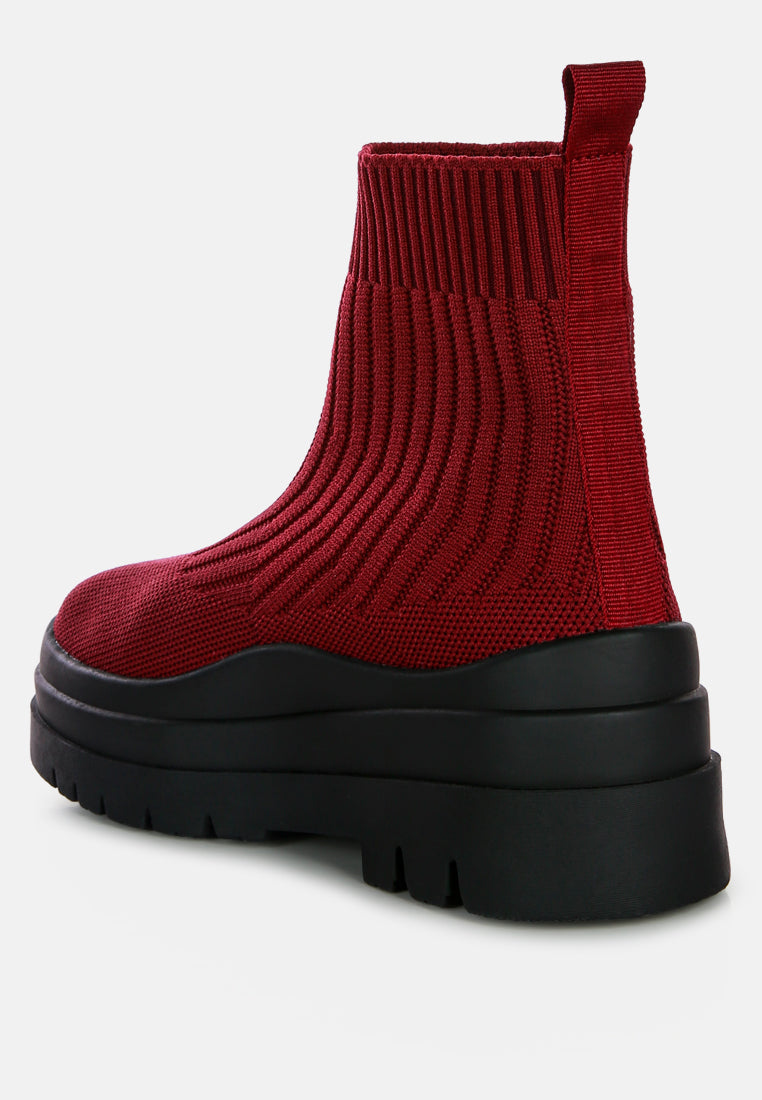 quavo knitted platform chunky boots by London Rag