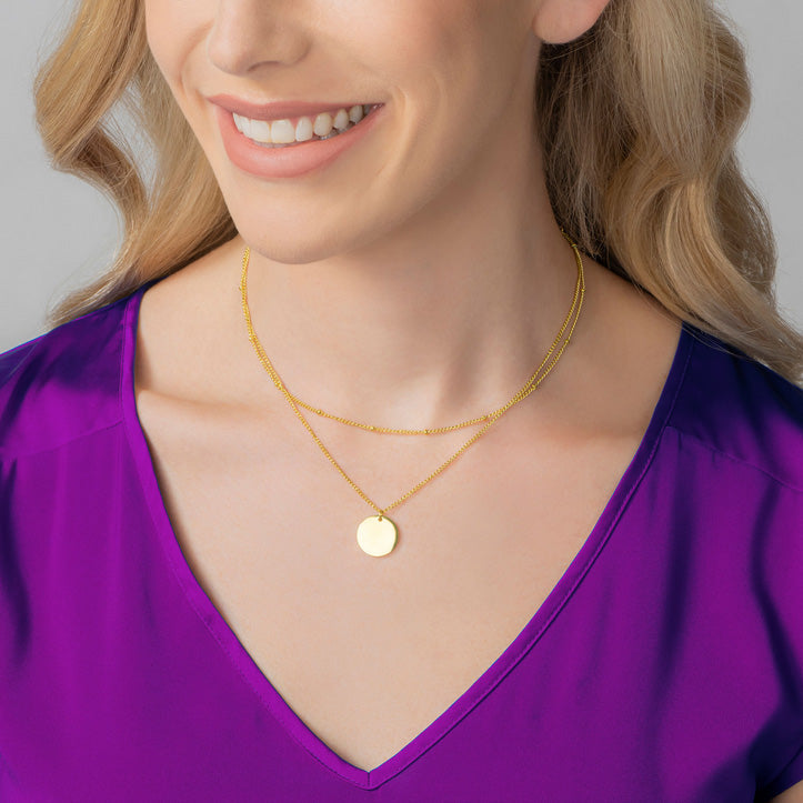 Arvo Layered Disc Necklace - Gold by Arvo