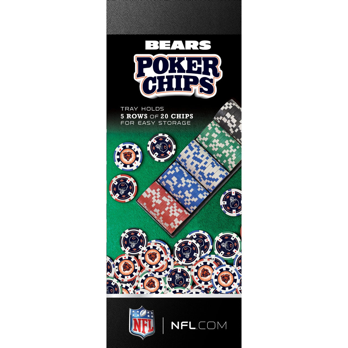 Chicago Bears 100 Piece Poker Chips by MasterPieces Puzzle Company INC