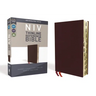 NIV, Thinline Reference Bible, Bonded Leather, Burgundy, Red Letter Edition, Indexed, Comfort Print