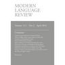 Modern Language Review (111: 2) April 2016