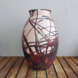 RAAQUU Large 14" Oval XL Ceramic Vase PRE-ORDER Raku Pottery by RAAQUU