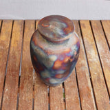 RAAQUU Omoide Ceramic Urn (Pre-Order) for Adult Remains - Raku Pottery 170 cubic inches Unique Handmade Cremation Vessel for Ashes, Pets, Cats, Dogs by RAAQUU