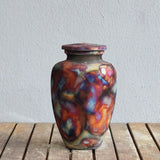 RAAQUU Omoide Ceramic Urn (Pre-Order) for Adult Remains - Raku Pottery 170 cubic inches Unique Handmade Cremation Vessel for Ashes, Pets, Cats, Dogs by RAAQUU