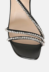 raisins pie diamante embellished block heel sandals by London Rag