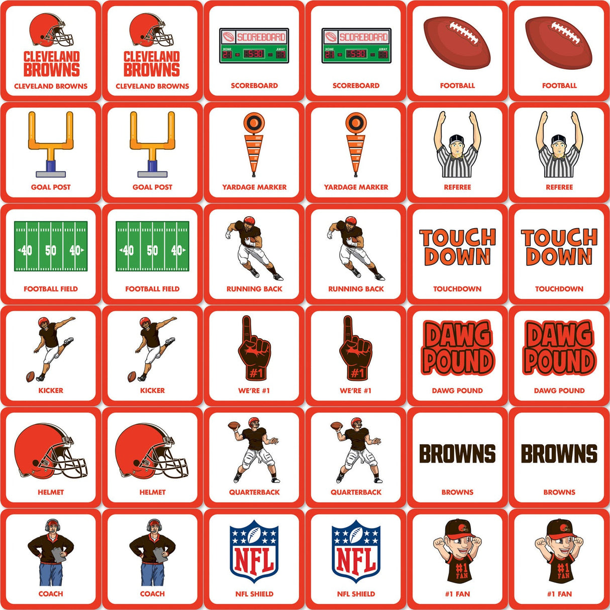 Cleveland Browns Matching Game by MasterPieces Puzzle Company INC