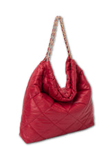 Quilted Puffer Shoulder Bag by Embellish Your Life