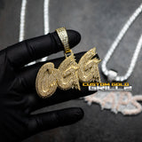 Custom Iced Jagged Letter Pendant by Custom Gold Grillz