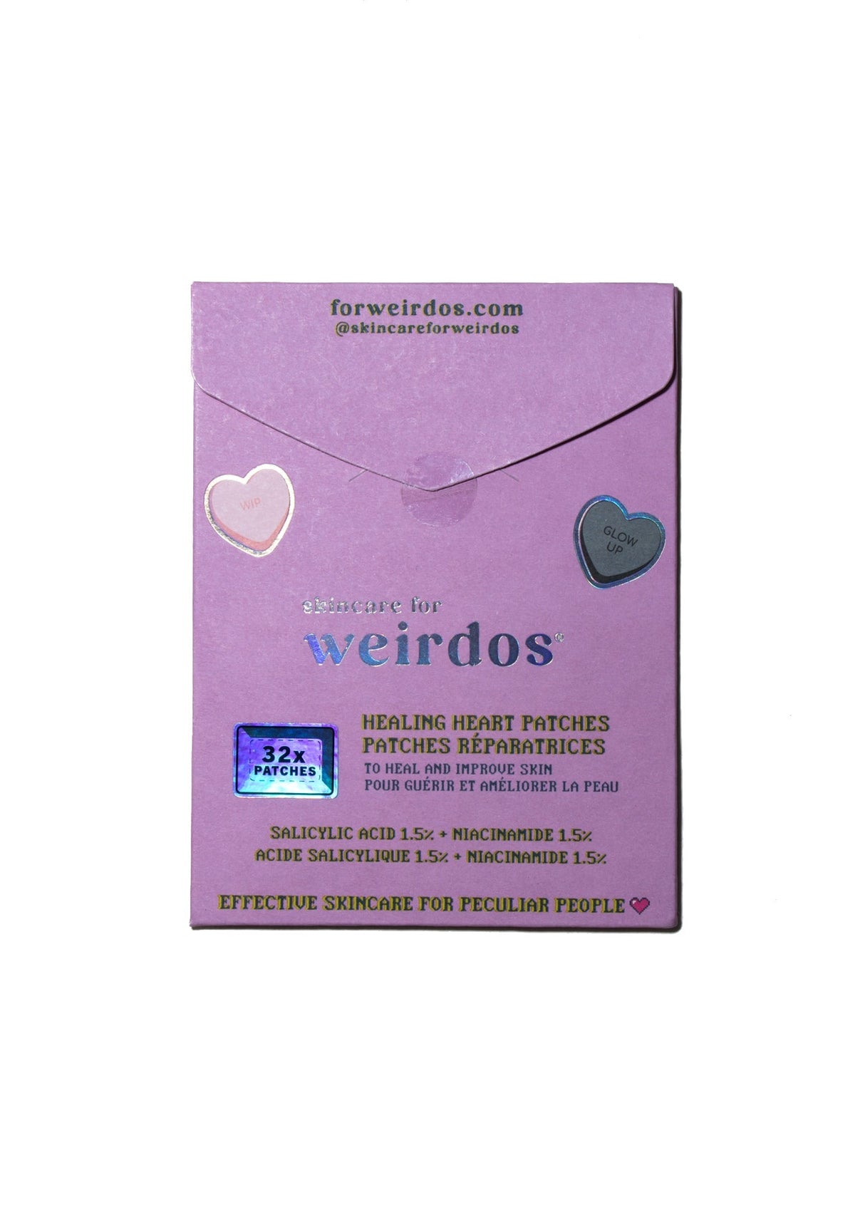 32x Healing Heart Pimple Patches by Skincare for Weirdos