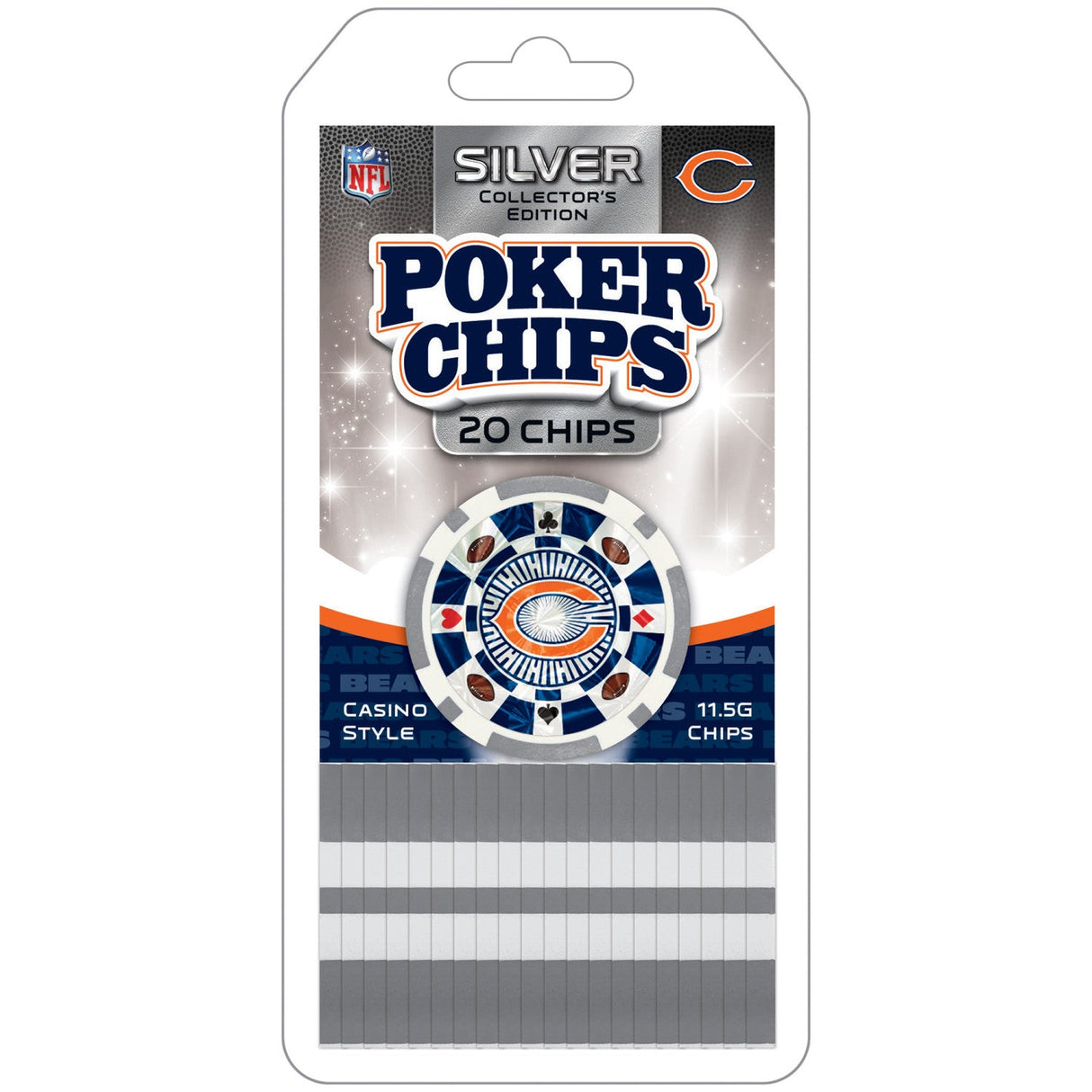 Chicago Bears 20 Piece Poker Chips by MasterPieces Puzzle Company INC