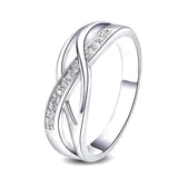 Silver Crystal Braided Ring-Hollywood Sensations Braided Ring by Hollywood Sensation®