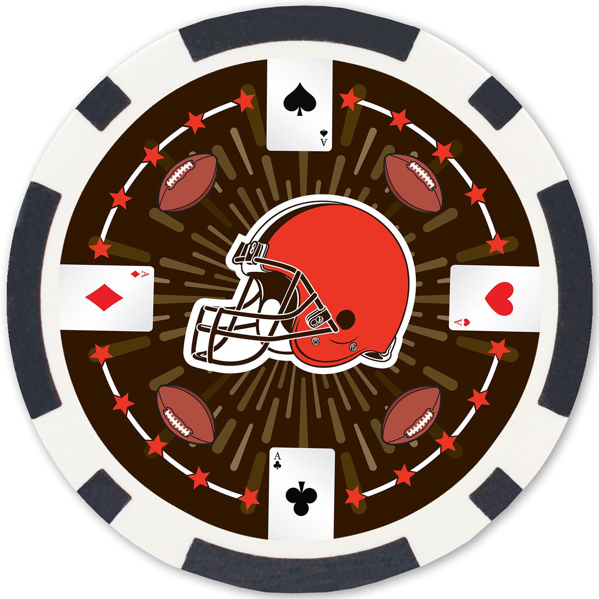 Cleveland Browns 100 Piece Poker Chips by MasterPieces Puzzle Company INC