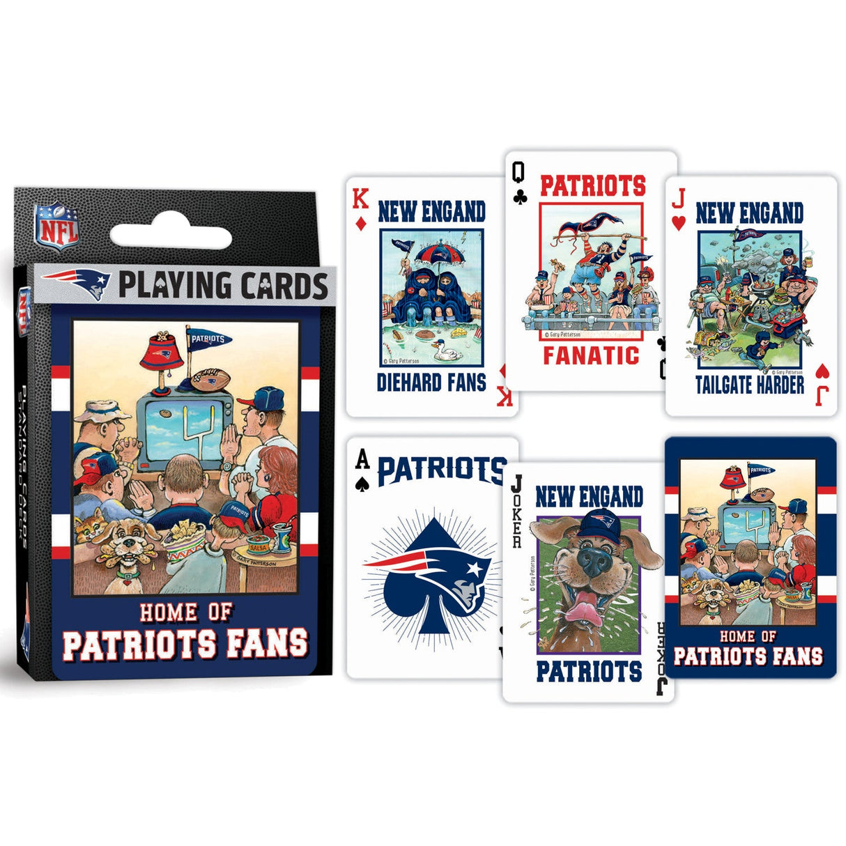 New England Patriots Fan Deck Playing Cards - 54 Card Deck by MasterPieces Puzzle Company INC