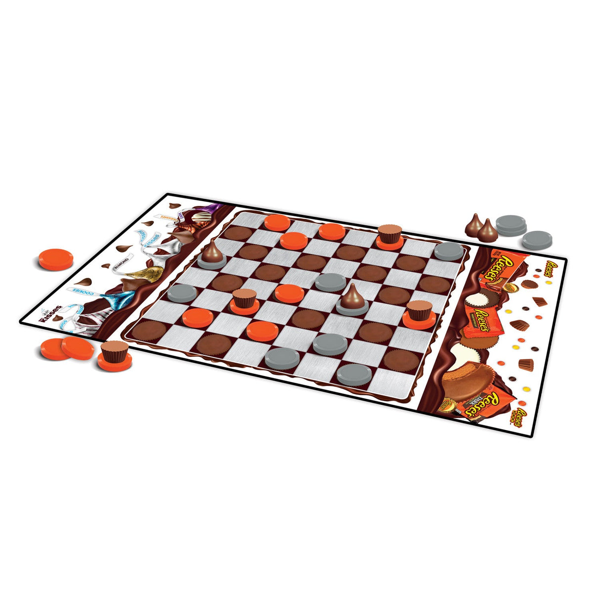 Hershey's Kisses vs Reese's Checkers Board Game by MasterPieces Puzzle Company INC