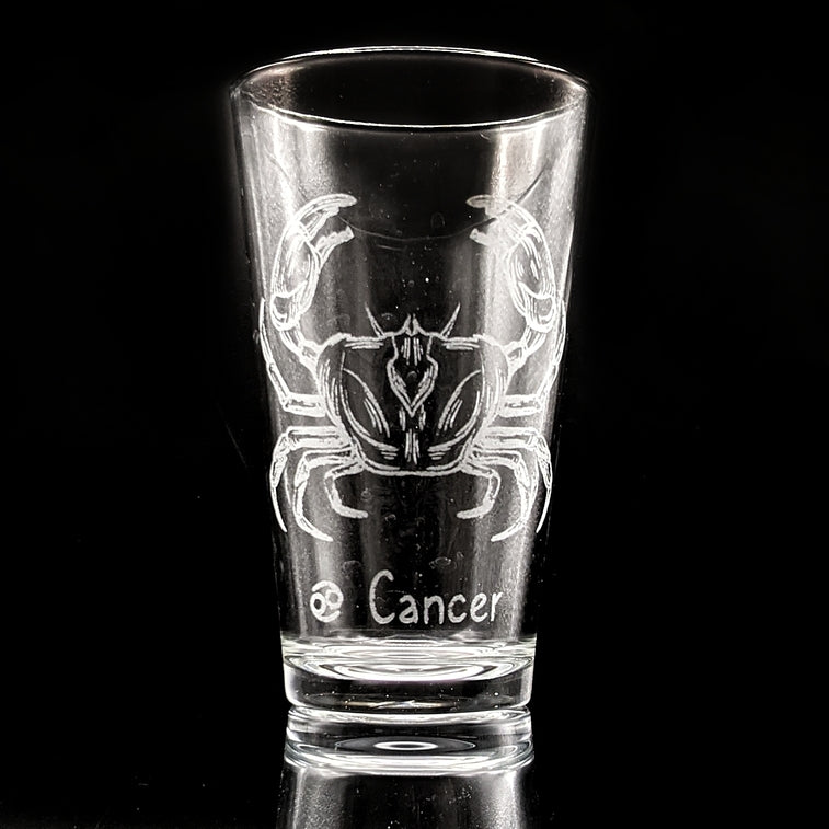 ZODIAC Pint Glasses by LumEngrave