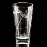 ZODIAC Pint Glasses by LumEngrave