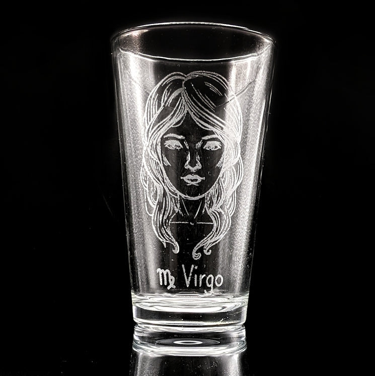 ZODIAC Pint Glasses by LumEngrave