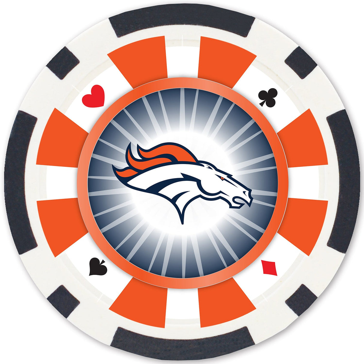 Denver Broncos 100 Piece Poker Chips by MasterPieces Puzzle Company INC