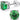 RMZ GOLD NYC 925 Sterling Silver 6MM Round Cut Emerald Stud Earrings For Women & Girls