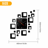 Modern DIY 3D Large Wall Clock Mirror Surface Sticker Art Design Home Decor Room _mkpt44 by Js House