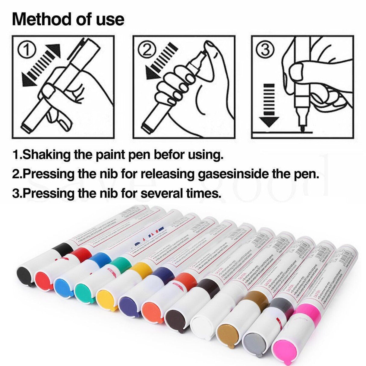 6PC White Paint Pen Marker Waterproof Permanent Car Tire Lettering _mkpt4 #ns23 by Js House