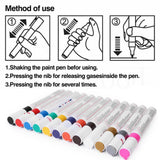 6PC White Paint Pen Marker Waterproof Permanent Car Tire Lettering _mkpt4 #ns23 by Js House