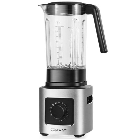 1500W 5-Speed Countertop Smoothie Blender with 5 Presets and 68oz Tritan Jar-Silver