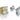 Sterling Silver 925 Gold Stud Earrings Cubic Zirconia Men Women 2PC 6mm Earrings