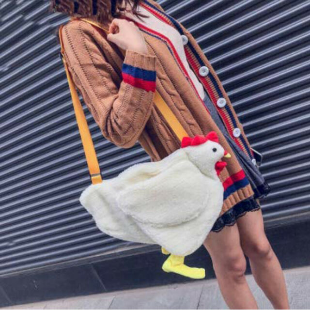 Cartoon Chicken White Shoulder Bag #ns23 _mkpt by Js House