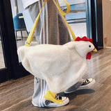 Cartoon Chicken White Shoulder Bag #ns23 _mkpt by Js House