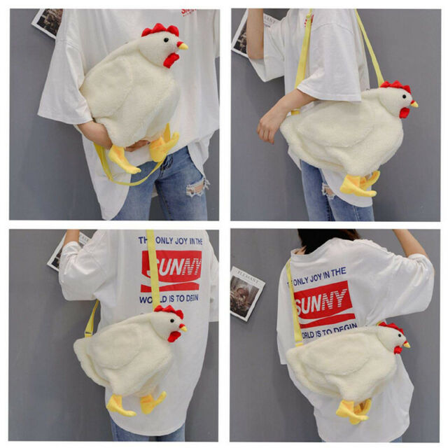 Cartoon Chicken White Shoulder Bag #ns23 _mkpt by Js House