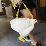 Cartoon Chicken White Shoulder Bag #ns23 _mkpt by Js House