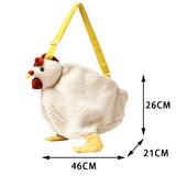 Cartoon Chicken White Shoulder Bag #ns23 _mkpt by Js House