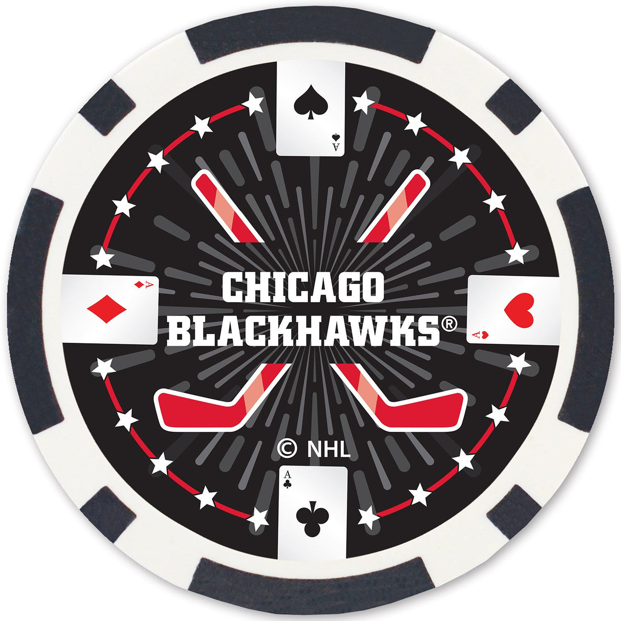 Chicago Blackhawks 100 Piece Poker Chips by MasterPieces Puzzle Company INC