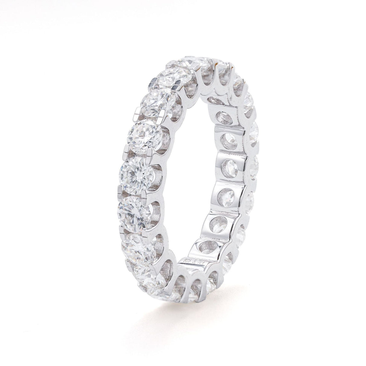 S925 Moissanite Diamond Eternity Ring - 5mm by Bling Proud | Urban Jewelry Online Store