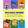 600 Basic Words Cartoons Flash Cards Bilingual English Swedish: Easy learning baby first book with card games like ABC alphabet Numbers Animals to pra