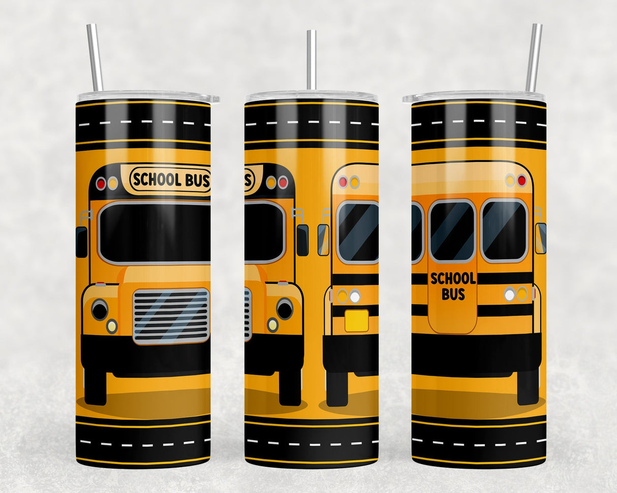 School Bus Driver - 20 oz Steel Skinny Tumbler - Optional Blue Tooth Speaker - Speaker Color will Vary by Rowdy Ridge Co