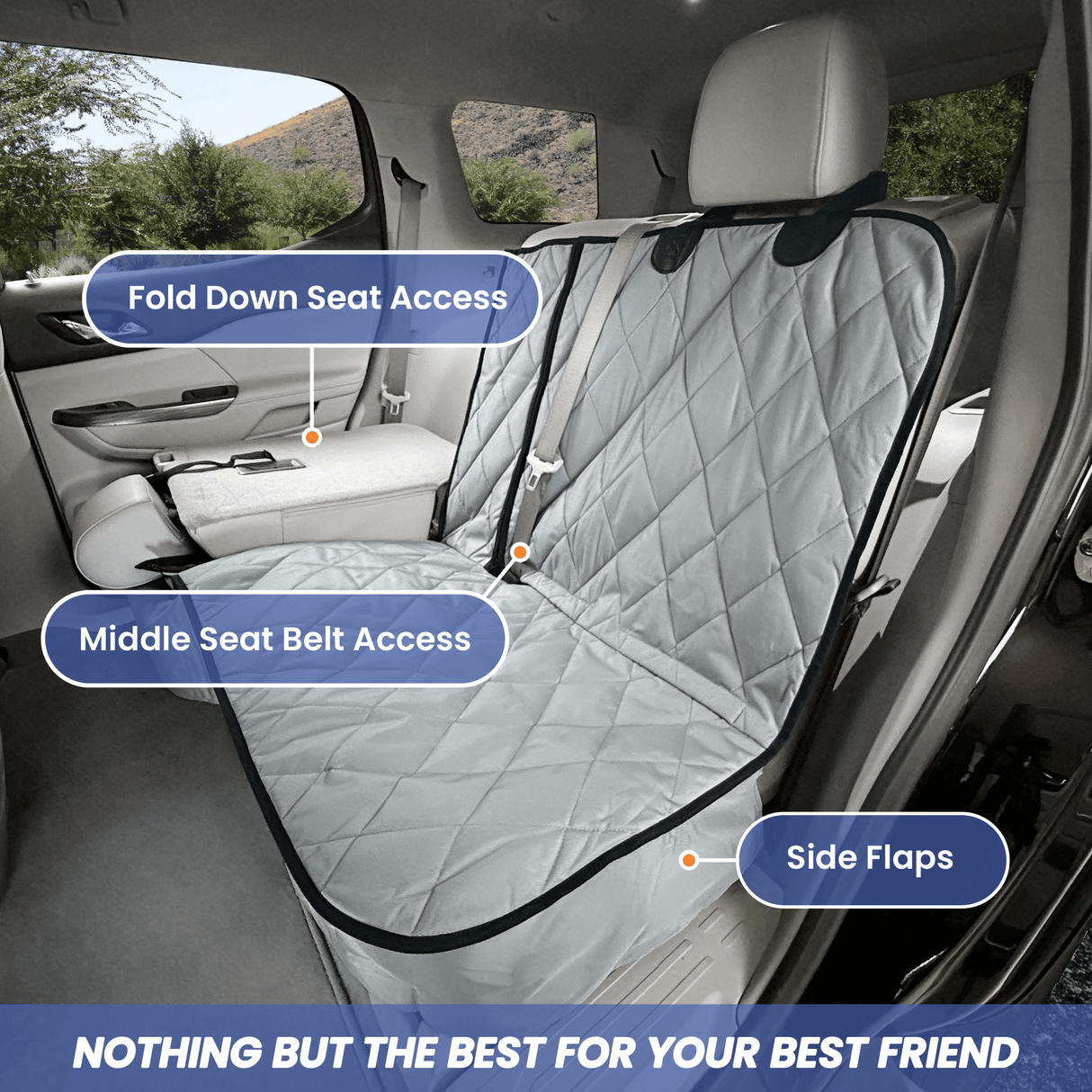 Multi-Function Split Rear Seat Cover - No Hammock by 4Knines®