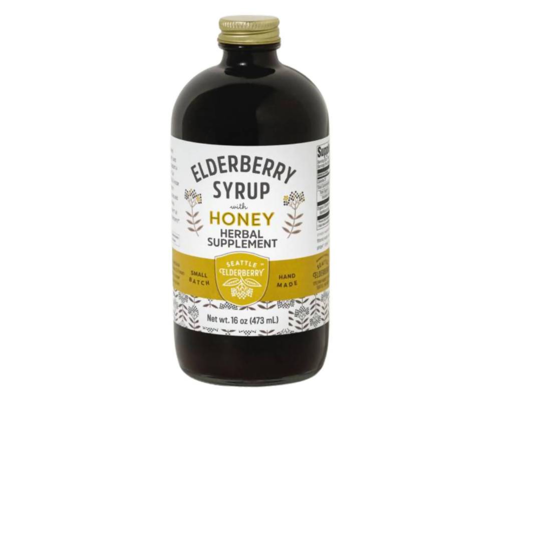 Seattle Elderberry Syrup with Honey - 6 x 16oz by Farm2Me