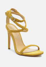 sherri ankle braided strap high heel sandals by London Rag