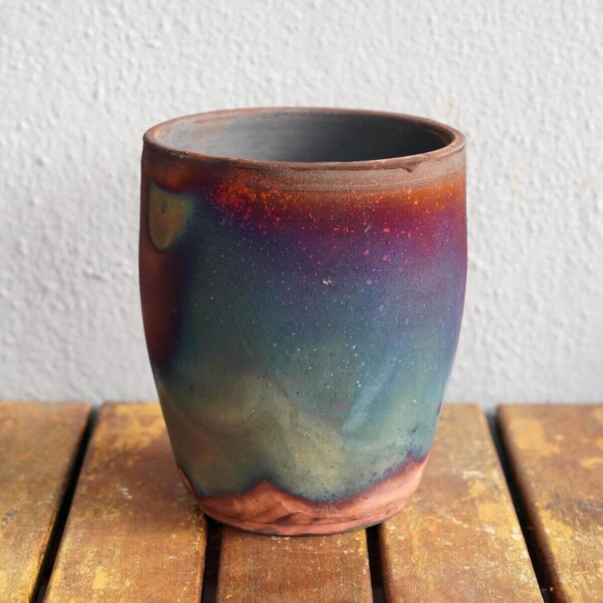 Shinsen Ceramic Raku Pottery Vase by RAAQUU