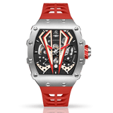 Silver/red Motorsport V2 automatic by ASOROCK WATCHES