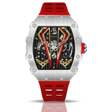 Silver/red Motorsport V2 automatic by ASOROCK WATCHES