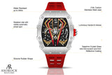 Silver/red Motorsport V2 automatic by ASOROCK WATCHES