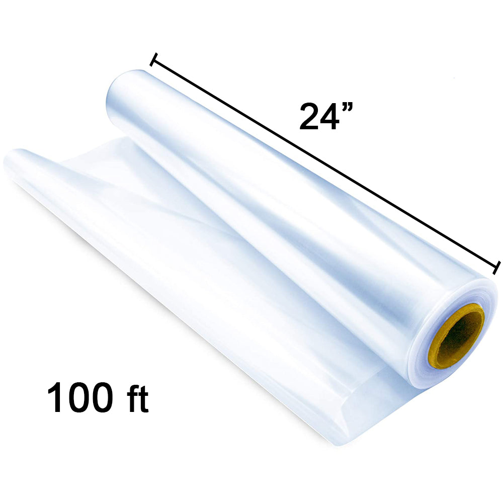 Clear Cellophane Wrap 24" 100 Ft Pack of 2 by Hammont