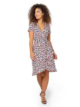 Leota Women's Brandy Dress in Brushstroke Leopard Fruit Size S by Steals