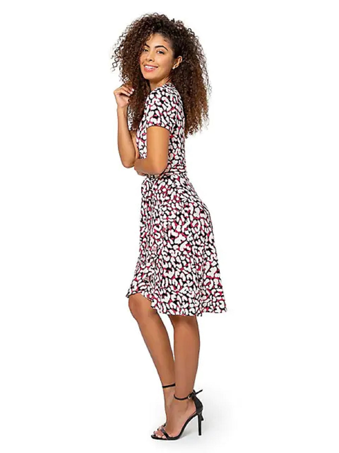 Leota Women's Brandy Dress in Brushstroke Leopard Fruit Size S by Steals